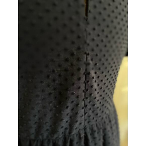 Summer Swiss Dot Short Dress, Sugar Lips, Size L, Navy - Picture 3 of 4